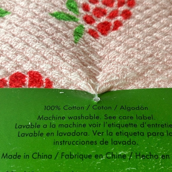 Kate Spade: Pink Kitchen Towel-  Strawberry Berry Design- 100% cotton - Picture 3 of 10